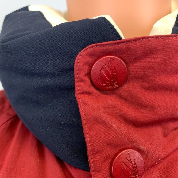 Nautica Duck Down Embroidered Puffy Jacket Vtg 90s Red Size L - Picture 4 of 6
